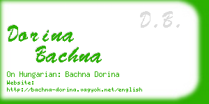 dorina bachna business card